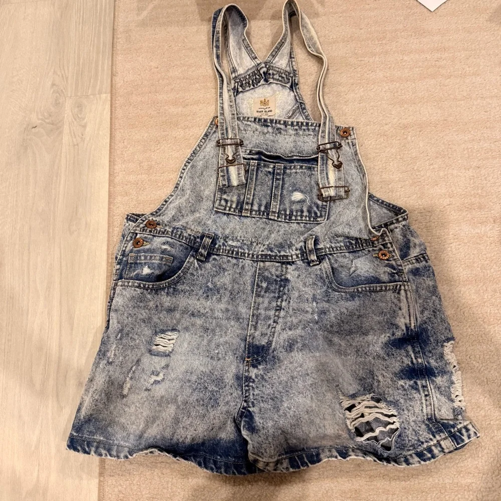 River Island Blue‎ and Cream Denim Jacket